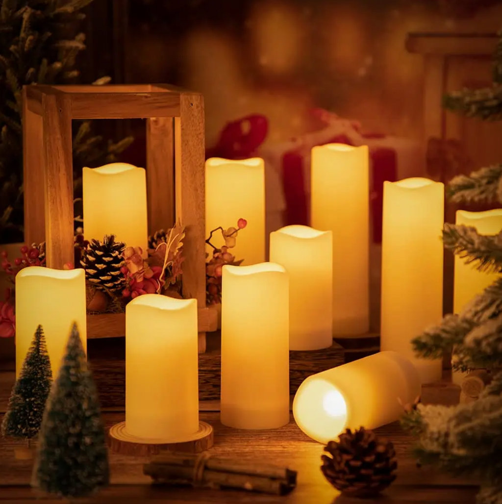 Lot Bougies LED Effet flamme réaliste Mariage-Noël