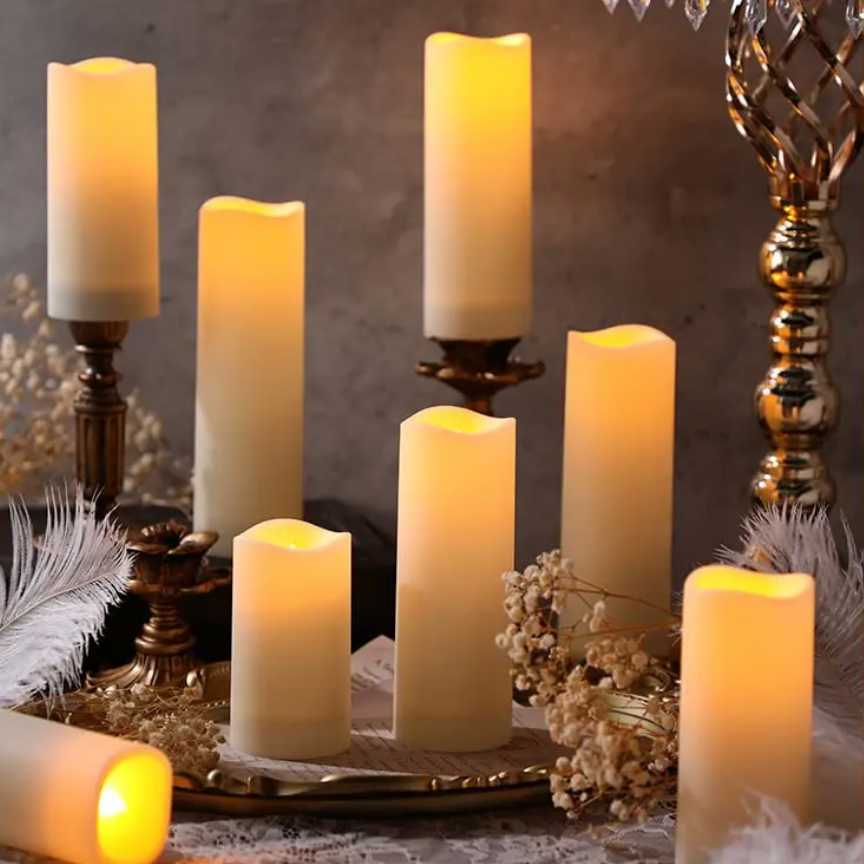 Lot Bougies LED Effet flamme réaliste Mariage-Noël