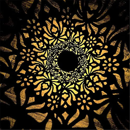 Lanterne à Projection Décorative - Lampe de Jardin Solaire Rétro